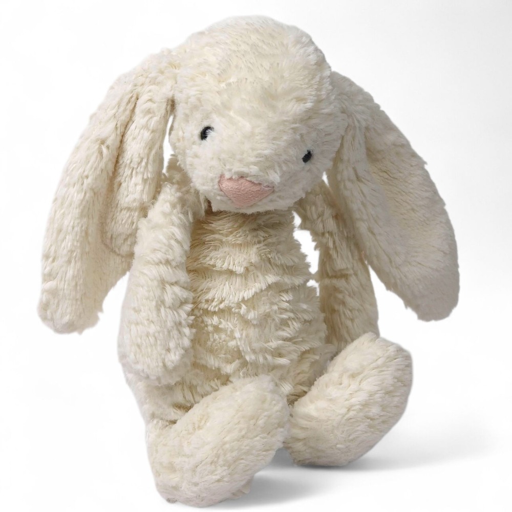 Jellycat Bashful Cream Bunny 8" Plush Stuffed Animal White Rabbit Soft